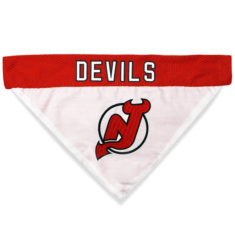 Pets First NHL NEW JERSEY DEVILS BANDANA for DOGS & CATS, Small/Medium. - Cute & Stylish Bandana! The Perfect HOCKEY FAN Scarf Bandana, great for Birthdays or any Party! - Image 3